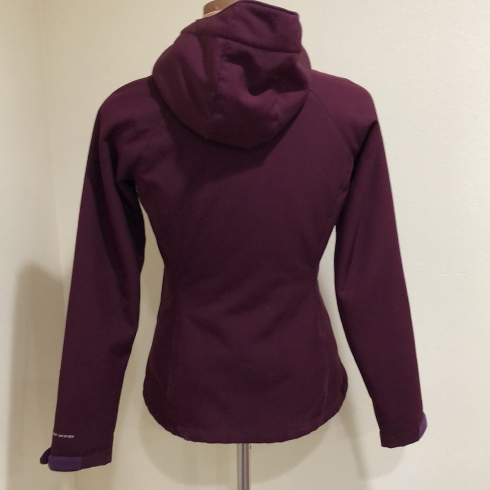 Columbia Soft Shell Omni Wind Jacket Size Xs Plum… - image 5